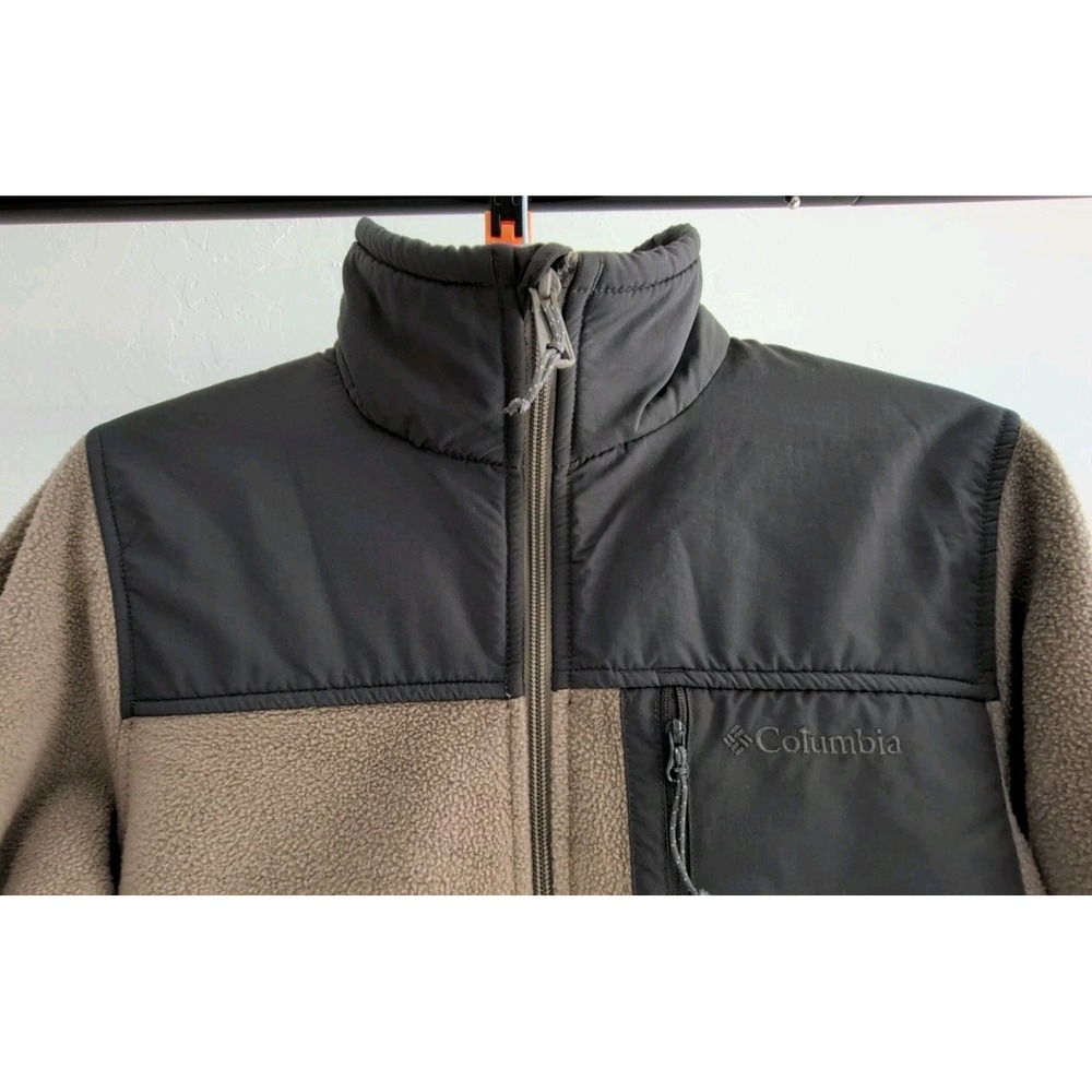 Columbia Granite Mountain Solid Overlay Full Zip Mens Jacket Brown/Tan & Gray XS - Picture 2 of 10